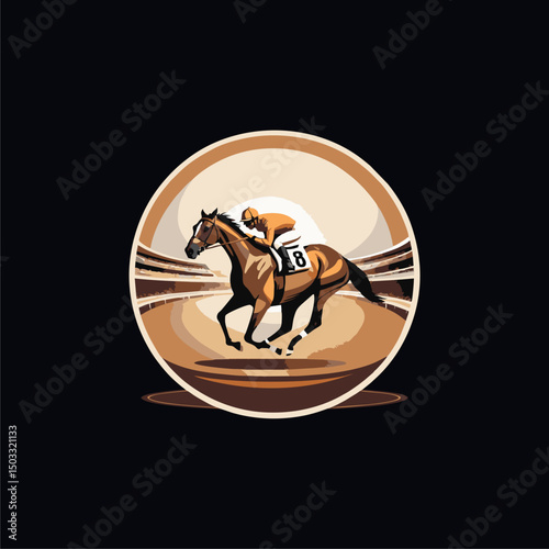 racehorse t-shirt design ready to print or can be used for logo