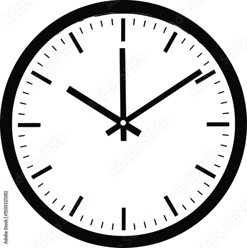 Vector Illustration Time Concept - Clock Design