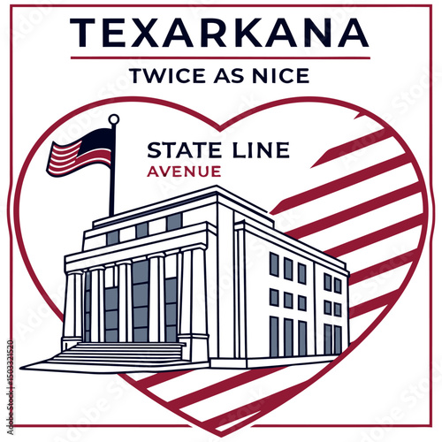 Texarkana Arkansas Twice As Nice State Line Charm