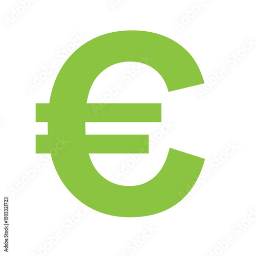 euro symbol on white background