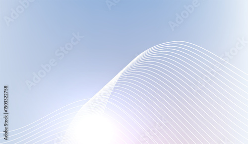 Soothing Gradient Background with Flowing White Lines and Soft Pastel Tones, Ideal for Modern Presentation and Design Projects that Need a Calm Aesthetic