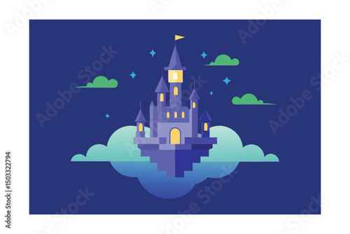 vector illustration of a castle