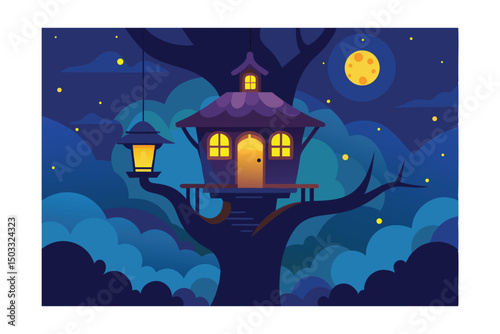 halloween background with haunted house