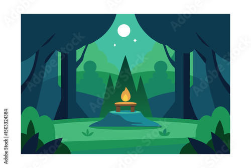 camping in the mountains