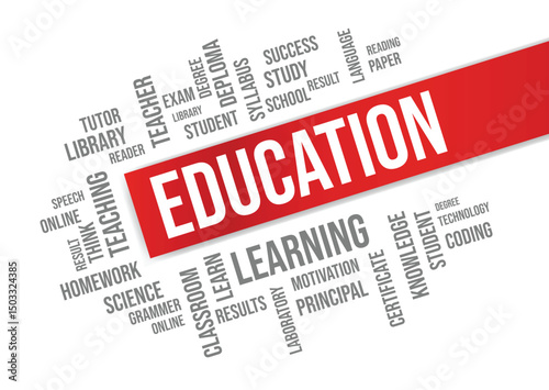 education word cloud collage concept - vector