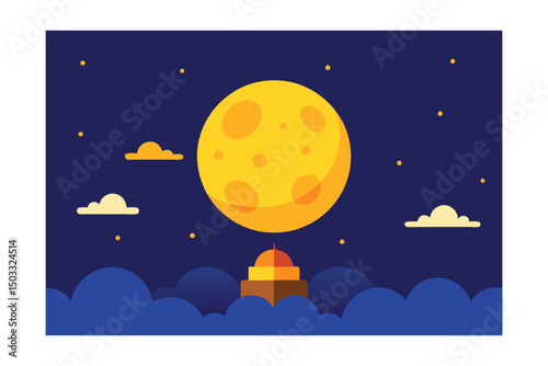 moon and stars