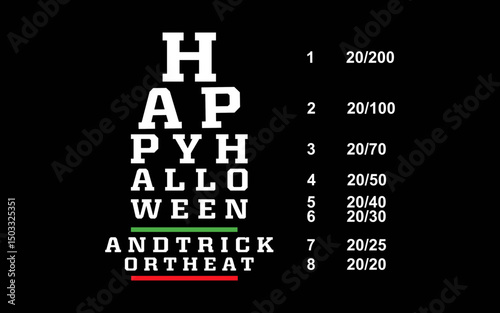 Optometrist Halloween Eye Chart Optometry Eye Doctor t-shirt quotes svg design