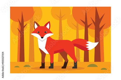 red fox in the forest