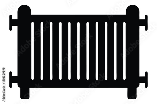 radiator on white background