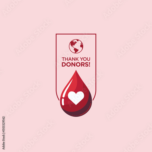 World blood donor day background vector illustration 
