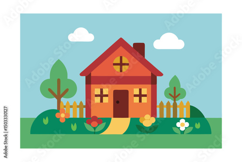 house and trees