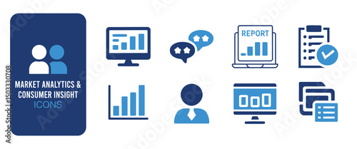 Market Analytics & Consumer Insight Icons Collection