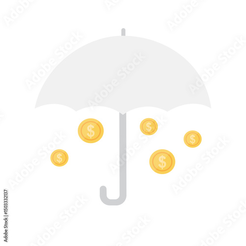 umbrella and rain drops