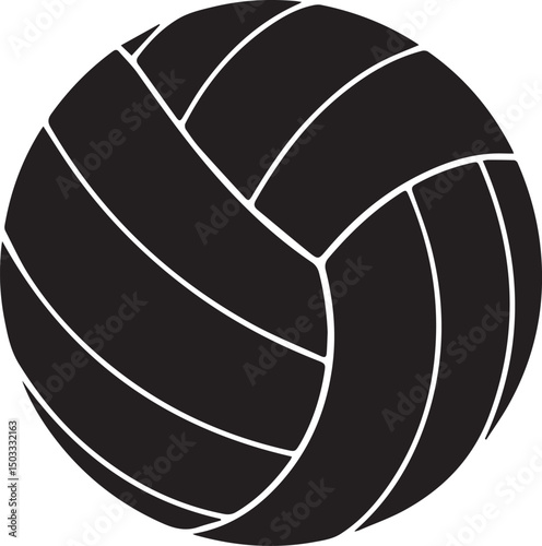 Volleyball Silhouette Black Vector | Illustration Vector Format
