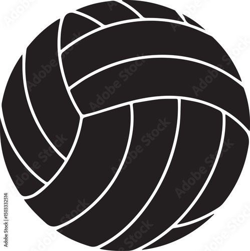Volleyball Silhouette Black Vector | Illustration Vector Format