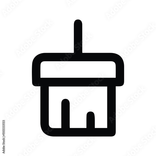 Broom icon. Junk Data Cleaner Symbol Illustration. Clearing App Cache Data. Cleaning Tool.