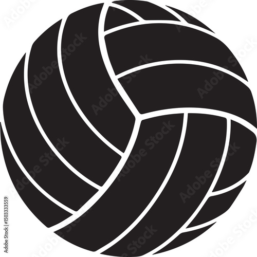 Volleyball Silhouette Black Vector | Illustration Vector Format