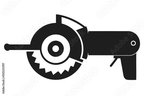 vector illustration of an old rusty metal saw