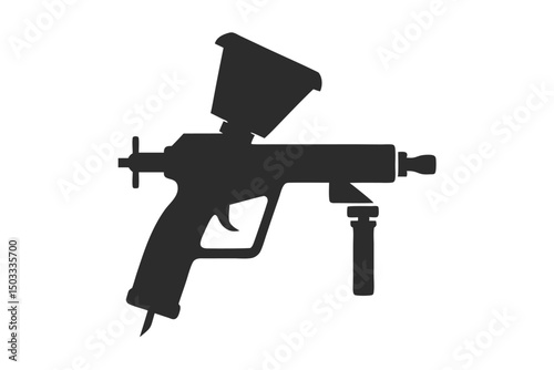 machine gun isolated on white