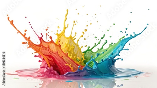 Rainbow Paint Splash Explosion, paint splash, color explosion