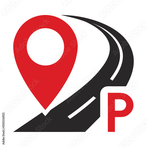 Logotipo de Estrada com GPS na Tela