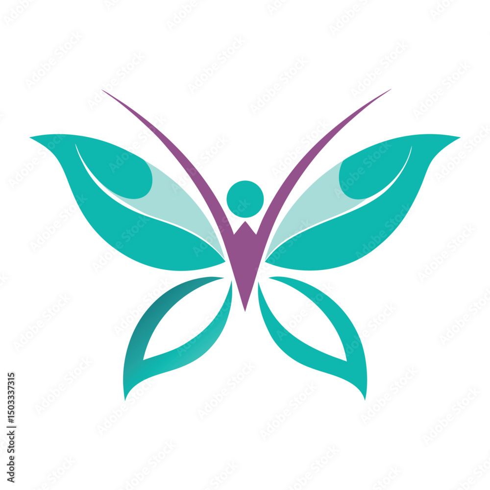 Logotipo de Borboleta Estilizada