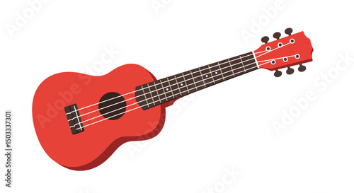 acoustic guitar with red ribbon