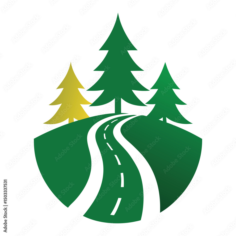 Logotipo de Estrada na Floresta