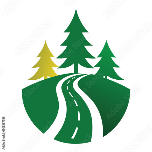 Logotipo de Estrada na Floresta