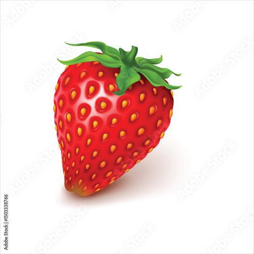 Strawberry fruit isolated on white background