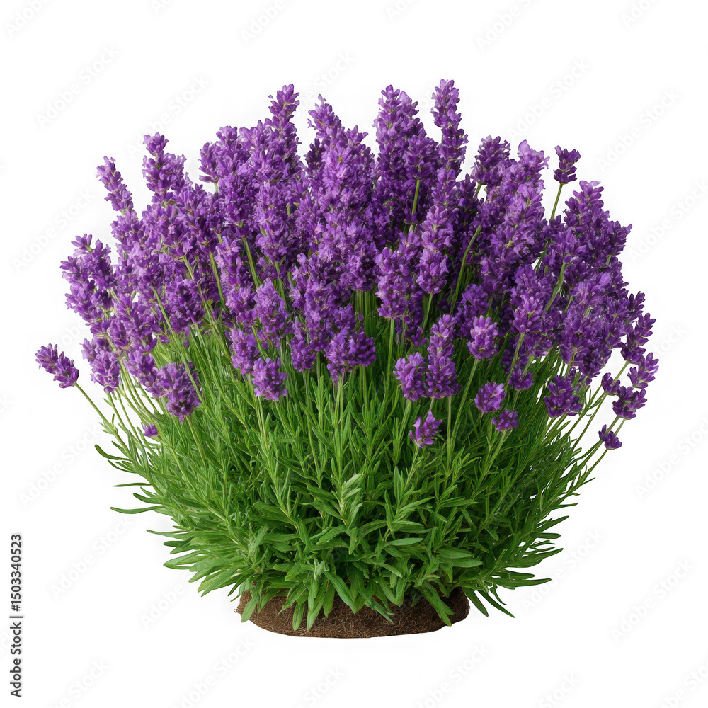 Naklejka premium Lavender bush plant isolated on transparent background