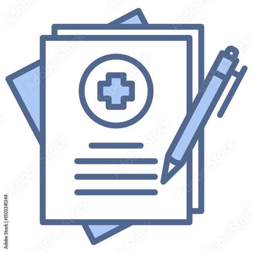 Health Report Blue Icon