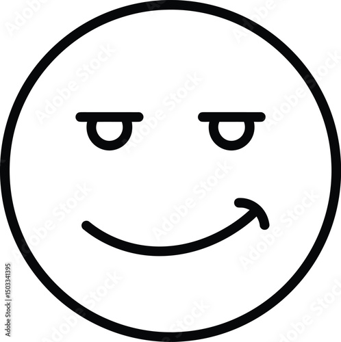 Mischievous Emoji: A simple, playful emoji expressing a sense of smugness or playful mischief.