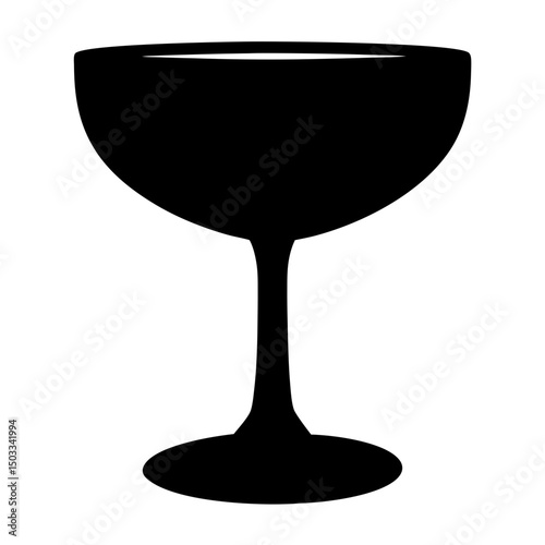 Elegant silhouette of a coupe glass perfect for cocktails and celebrations