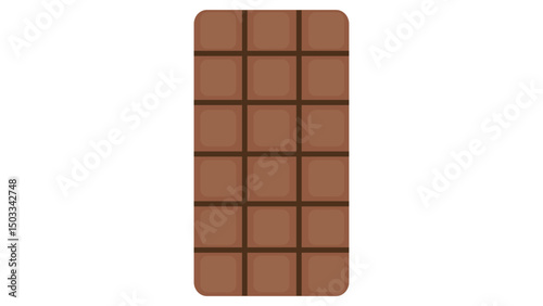chocolate bar on white background