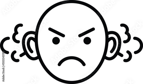 Infuriated Expression: An illustrative depiction of seething anger, capturing the intense emotional turmoil and frustration of an upset individual.