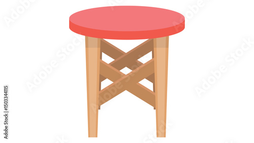 red wooden chair