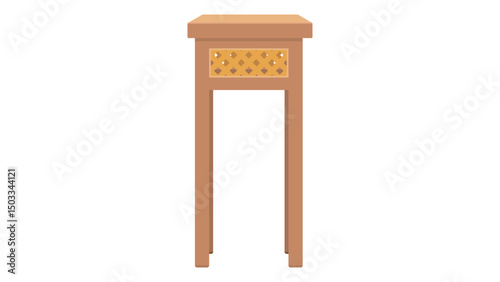 wooden chair isolated on white