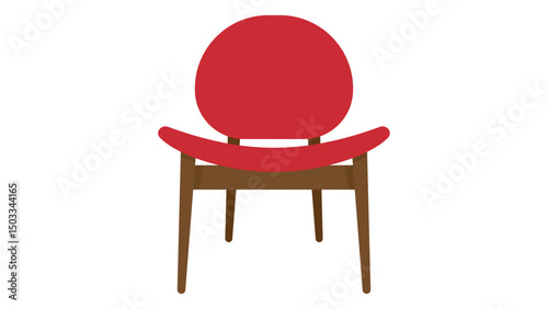 red chair isolated on white