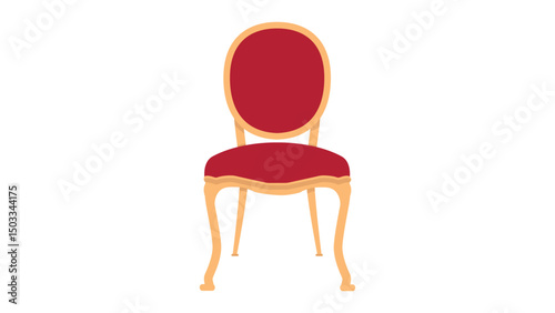 red chair on white background