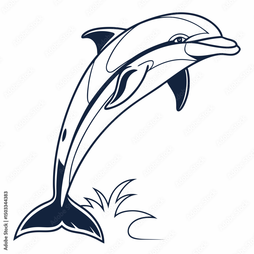 Naklejka premium dolphin vector illustration