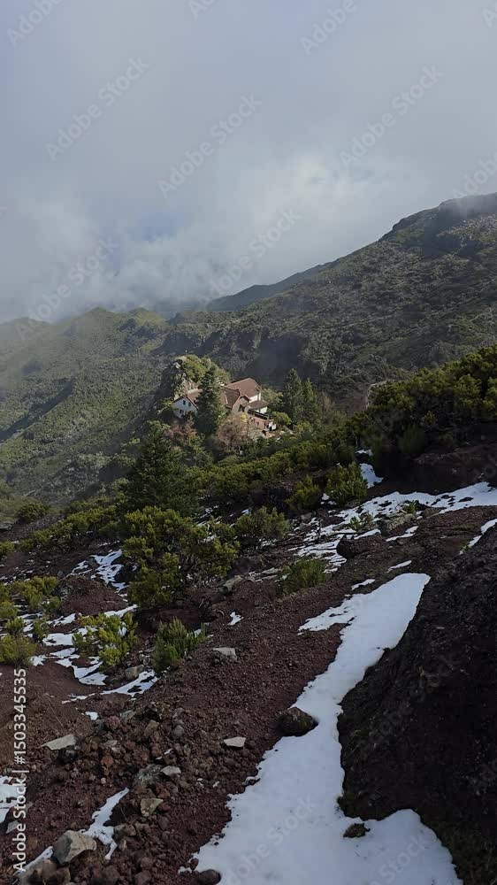 Pico Ruivo in snow — a dreamlike blend of Madeira’s volcanic terrain and winter’s quiet power. Island meets ice under the Atlantic sky.