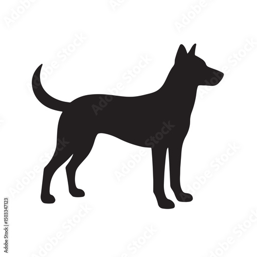 Dog Standing Pose Silhouette