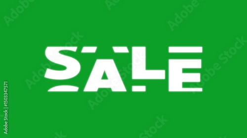 Sale Text Animation Promotional Motion Graphic typography animation for Marketing and Advertising on green screen background