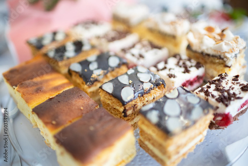 A Delicious and Irresistible Assortment of Layered Pastries, Cakes, and Tasty Treats