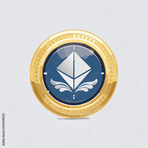 vector illustration of gold logo business 