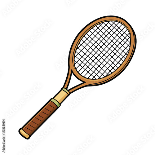 Tennis racket illustration vector on white background