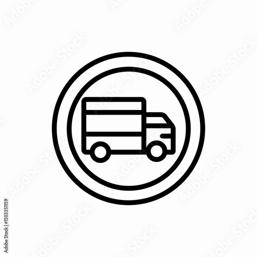 Delivery truck shipping service icon vector sign