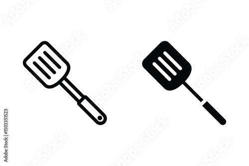 Spatula icon set. cooking utensils icon. isolated on white background.