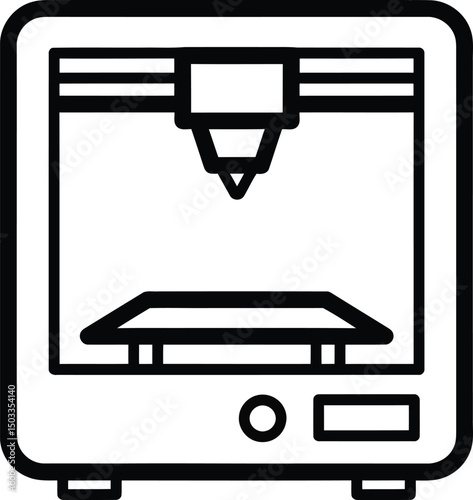 Digital Creation: An illustration of a modern 3D printer, showcasing its innovative technology and the future of manufacturing. Capturing the essence of digital design and fabrication